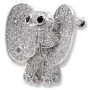 Swarovski Brooch 1W126 Imitation Rhodium Brass Brooches with CZ