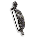 Swarovski Brooch 1W127 Ruthenium Brass Brooches with AAA Grade CZ