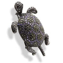 Swarovski Brooch 1W127 Ruthenium Brass Brooches with AAA Grade CZ