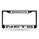 Porsche License Plate Frame Brooklyn Nets Black Laser Chrome Frame