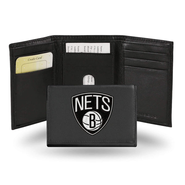 Cute Wallets Brooklyn Nets Embroidered Trifold