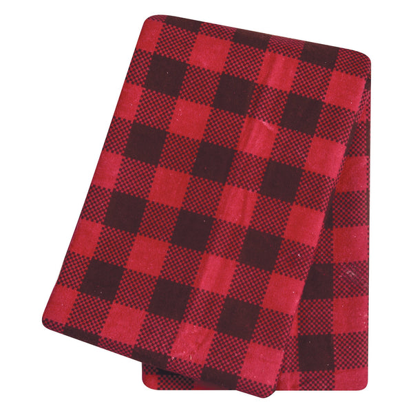 Brown and Red Buffalo Check Deluxe Flannel Swaddle Blanket-PLAID-JadeMoghul Inc.