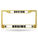Best License Plate Frame Bruins Gold Colored Chrome Frame