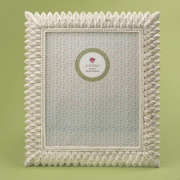 Brushed leaf ivory 8 x 10 frame from gifts by fashioncraft-Personalized Gifts By Type-JadeMoghul Inc.