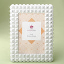 Brushed white Geometric Pyramid 4 x 6 frame-Personalized Gifts By Type-JadeMoghul Inc.