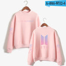 BTS Love Yourself k pop Women Hoodies Sweatshirts Hoodies outwear Hip-Hop Bangtan boys jimin Clothes-Pink-M-JadeMoghul Inc.
