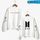 BTS Love Yourself k pop Women Hoodies Sweatshirts Hoodies outwear Hip-Hop Bangtan boys jimin Clothes-white-M-JadeMoghul Inc.