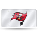 NFL Buccaneers Silver Background Laser Tag