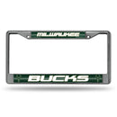 Car License Plate Frame Bucks Bling Chrome Frame