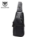 BULL CAPTAIN 2017 Fashion Genuine Leather Crossbody Bags men casual messenger bag Small Brand Designer Male Shoulder Bag 019-black-small-JadeMoghul Inc.