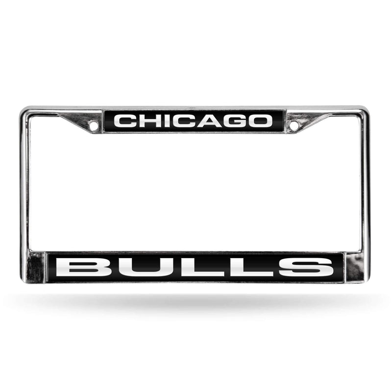 Subaru License Plate Frame Bulls Laser Chrome Frame Black Background With White Letters