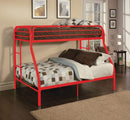 Tritan Twin/Full Bunk Bed, Red