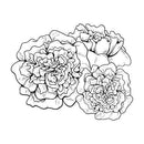 Burlap Chic Floral Rubber Stamp (Pack of 1)-Stationery-JadeMoghul Inc.