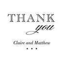 Burlap Chic Thank You Personalized Rubber Stamp (Pack of 1)-Stationery-JadeMoghul Inc.