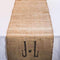 Burlap Table Runner With Vineyard Monogram (90" / 2.3m long) Berry (Pack of 1)-Wedding Table Decorations-Black-JadeMoghul Inc.