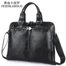 Business Briefcase Leather Men Bag Computer Laptop Handbag Man Shoulder Bag Messenger Bags Men's Travel Bags-black-JadeMoghul Inc.