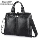 Business Briefcase Leather Men Bag Computer Laptop Handbag Man Shoulder Bag Messenger Bags Men's Travel Bags-black-JadeMoghul Inc.