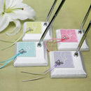 Butterfly Dreams Satin Wrapped Pen Set Green (Pack of 1)-Wedding Reception Accessories-JadeMoghul Inc.