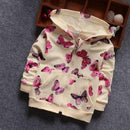 Butterfly Jacket New Arrival Clothing For Baby Girls Coat Cartoon Printed Flight jacket Autumn Kids Outerwear Children Clothes-Beige-12M-JadeMoghul Inc.