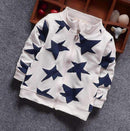 Butterfly Jacket New Arrival Clothing For Baby Girls Coat Cartoon Printed Flight jacket Autumn Kids Outerwear Children Clothes-white star-12M-JadeMoghul Inc.