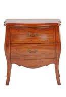 Cabinets Accent Cabinet - 28'.5" X 15" X 30'.25" Mahogany Veneer MDF, Wood Bombay Cabinet with Drawers HomeRoots