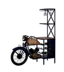 Cabinets Bar Cabinet - 20.5" X 58" X 71" Blue Half-Bike Bar HomeRoots