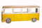 Cabinets Bar Cabinet - 24" X 38" X 38" Yellow and White Peace Bus Wine Bar HomeRoots