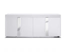 Cabinets Black Buffet Cabinet - 78" X 20" X 33" Black Stainless Steel Buffet HomeRoots