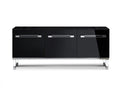 Cabinets Black Buffet Cabinet - 79" X 18" X 34" Black Stainless Steel Buffet HomeRoots