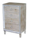 Cabinets Buffet Cabinet - 23" X 16" X 37'.25" White Washed MDF, Wood, Mirrored Glass Accent Cabinet with Drawers and Mirrored Glass HomeRoots