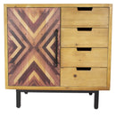 Cabinets Cabinet - 31'.5" X 15'.75" X 31'.5" Brown MDF Contemporary Wooden Cabinet HomeRoots