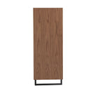 Cabinets Cabinet - 43.35" X 17.72" X 49.26" Dark Gray American walnut veneered MDF Cabinet HomeRoots