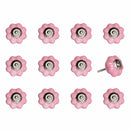 Cabinets Cabinet Knobs - 1.5" x 1.5" x 1.5" Pink, Silver asnd Red- Knobs 12-Pack HomeRoots