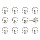 Cabinets Cabinet Knobs 1.5" x 1.5" x 1.5" White, Black and Gold Knobs 12-Pack 1669 HomeRoots