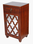 Cabinets Cabinets To Go - 16'.75" X 12'.75" X 30'.75" Mahogany Veneer MDF, Wood, Mirrored Glass Cabinet with a Drawer and a Door HomeRoots