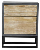 Cabinets Cabinets To Go - 22" X 14" X 27" Gray W/ Distressed Wood MDF, Wood, Iron Accent Cabinet with Drawers HomeRoots