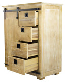 Cabinets Cabinets To Go - 35'.5" X 19" X 41'.25" Rustic Wood MDF, Wood, Iron Accent Cabinet with a Door and Drawers HomeRoots