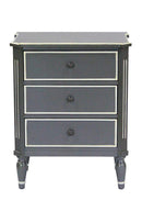 Cabinets Corner Cabinet - 24" X 15" X 30'.5" Gray MDF, Wood Accent Cabinet with Drawers HomeRoots