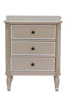 Cabinets Corner Cabinet - 24" X 15" X 30'.5" Taupe MDF, Wood Accent Cabinet with Drawers HomeRoots