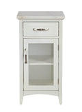Cabinets Display Cabinet 16" X 13" X 30" White Classy Cabinet 9121 HomeRoots