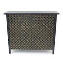 Cabinets Drawer Cabinet - 12" x 43" x 36" Black & Gold, Vintage, Drawer - Cabinet HomeRoots