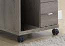 Cabinets Drawer Cabinet - 17'.75" x 17'.75" x 23" Dark Taupe, Particle Board, Hollow-Core, 2 Drawers - Office Cabinet HomeRoots