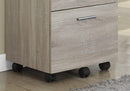 Cabinets Drawer Cabinet - 17'.75" x 18'.25" x 25'.25" Natural, Black, Particle Board, 3 Drawers - Filing Cabinet HomeRoots