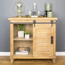 Cabinets Drawer Cabinet - 31" X 15" X 30" Natural Wood Iron, Wood, MDF Accent Cabinet with Doors and Drawers HomeRoots