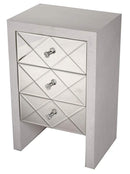 Cabinets Ikea Cabinets - 17'.7" X 13" X 28" Antique White MDF, Wood, Mirrored Glass Accent Cabinet with Mirrored Glass Drawers HomeRoots