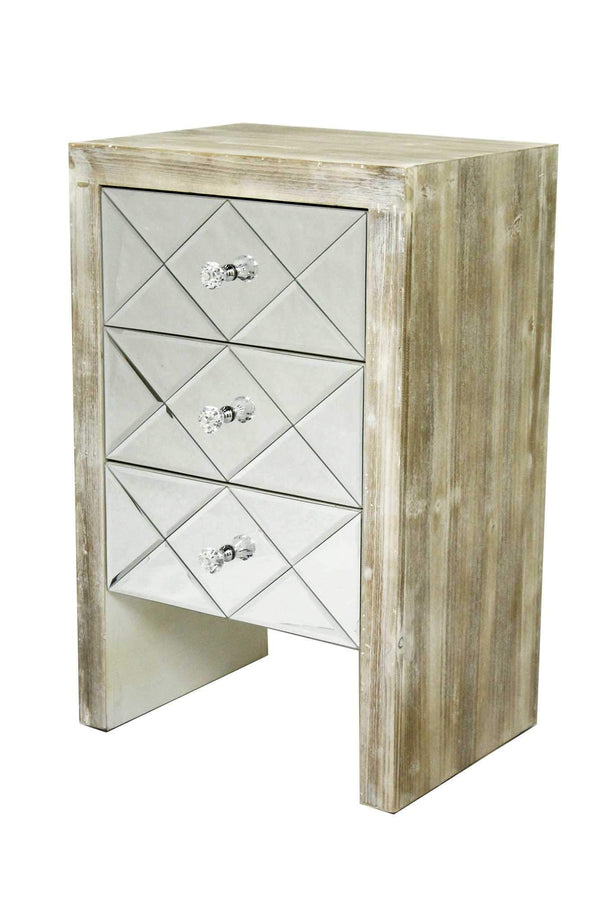Cabinets Ikea Cabinets - 17'.7" X 13" X 28" White Washed MDF, Wood, Mirrored Glass Accent Cabinet with Mirrored Glass Drawers HomeRoots