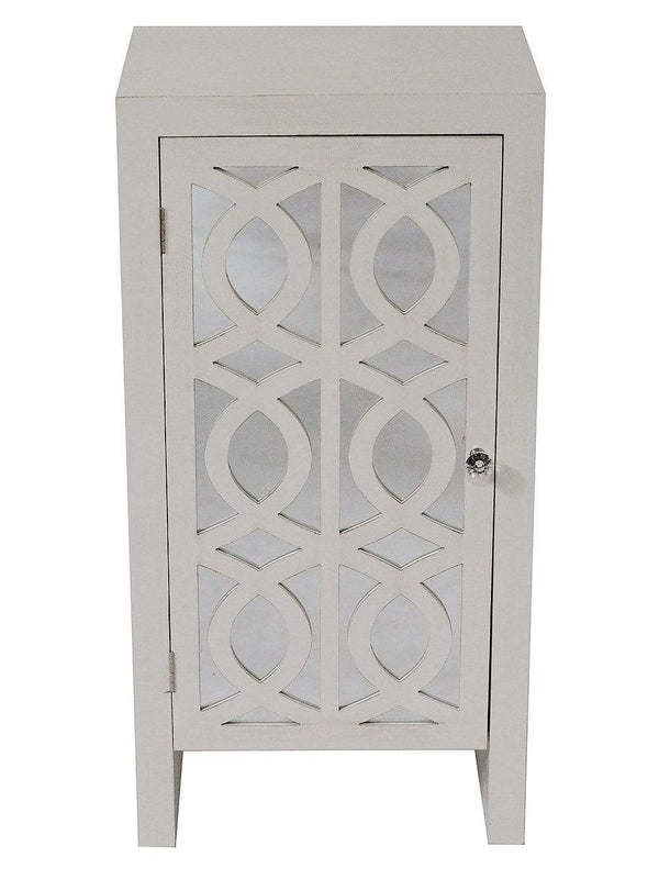Cabinets Ikea Cabinets - 18" X 13" X 36" Antique White MDF, Wood, Mirrored Glass Accent Cabinet with Mirrored Glass Door HomeRoots