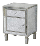 Cabinets Ikea Cabinets - 19'.3" X 15'.7" X 25'.8" Champagne MDF, Wood, Mirrored Glass Accent Cabinet with a Drawer and Door and a Formal Mirror Frame HomeRoots