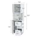 Cabinets Kitchen Cabinets - 66.1" White Melamine and Engineered Wood Kitchen Storage Cabinet HomeRoots