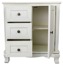 Cabinets Storage Cabinets - 27'.6" X 15" X 30" White Wood (Pine) Accent Cabinet with Drawers and a Door HomeRoots